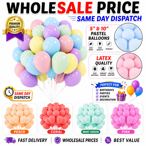 100 latex pastel baloon - latex,