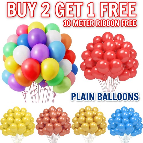 100 plain baloon ballons - x,