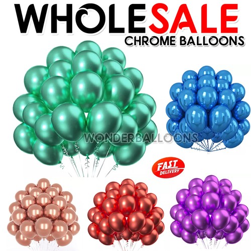 12 chrome balloons - 12",