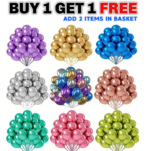 Chrome balloons metallic - balloons, 12"