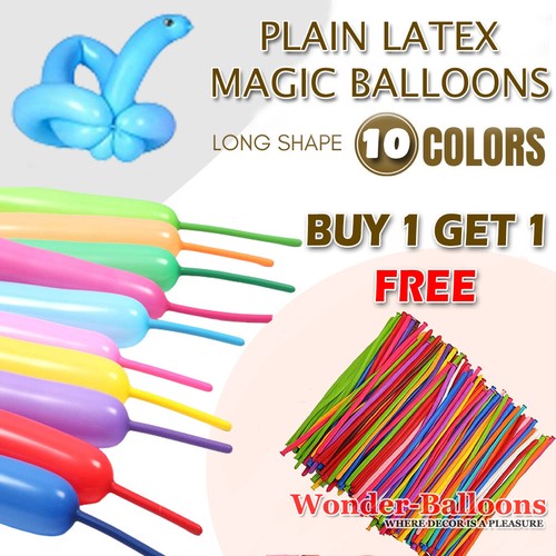 100 long plain balloons - x,