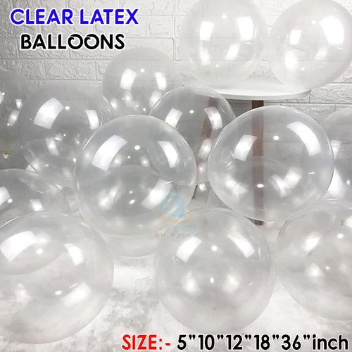 Clear plain party baloon - plain, 100x