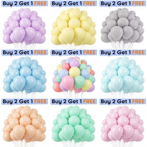 100 latex pastel baloon - 100,
