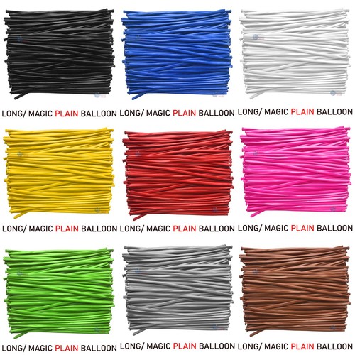 100 long plain balloons - 100,