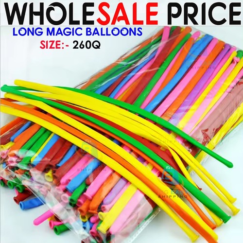 100 long plain balloons - long,
