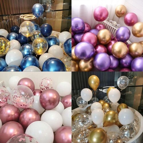 100 chrome balloons - chrome,