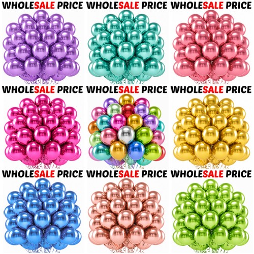 12 chrome balloons - 10",