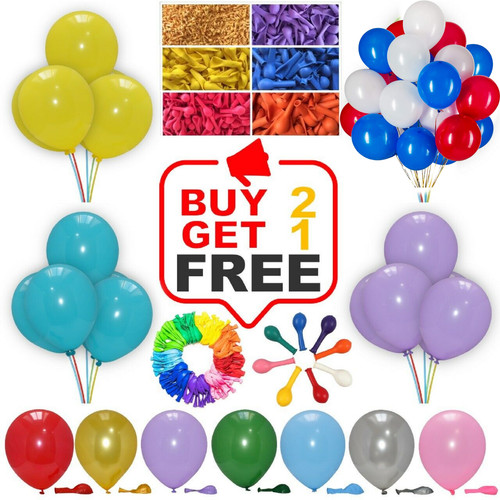 Inch latex plain balloons - 10",