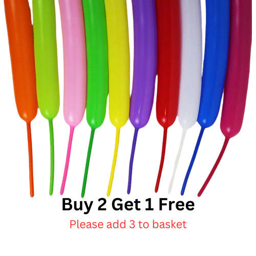 100 long plain - long, balloons