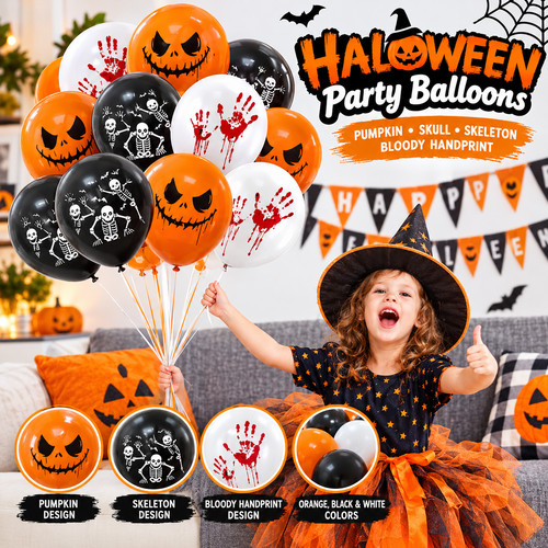 Halloween balloons pieces - halloween, 12
